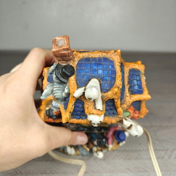 Vintage Haunted Cinema Halloween Spooky Ceramic Light Up House - Picture 6 of 8